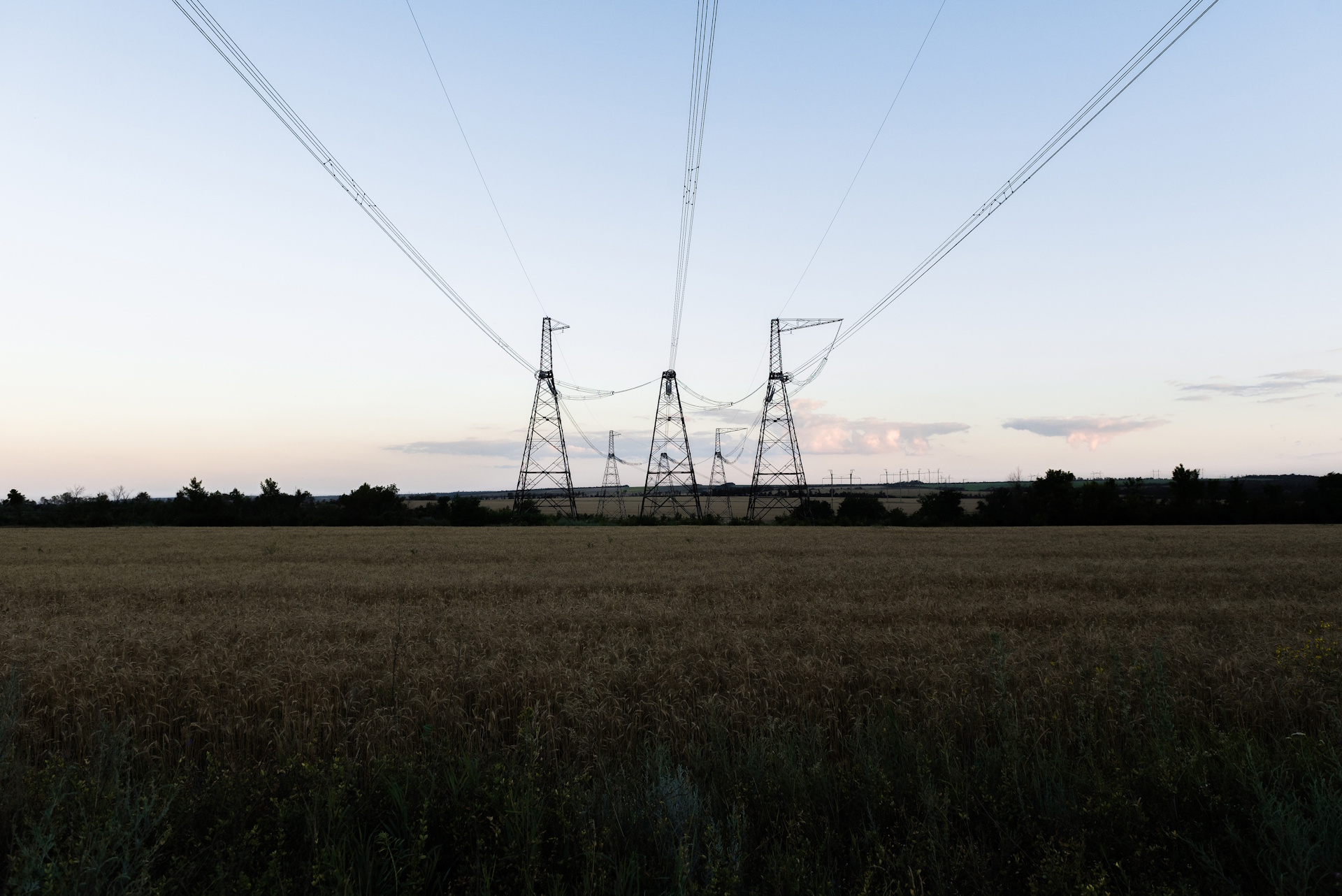 Transmission corridor across the landscape